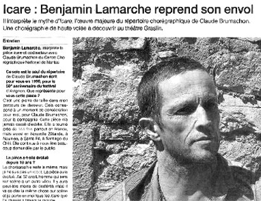 Icare – Benjamin Lamarche reprend son envol